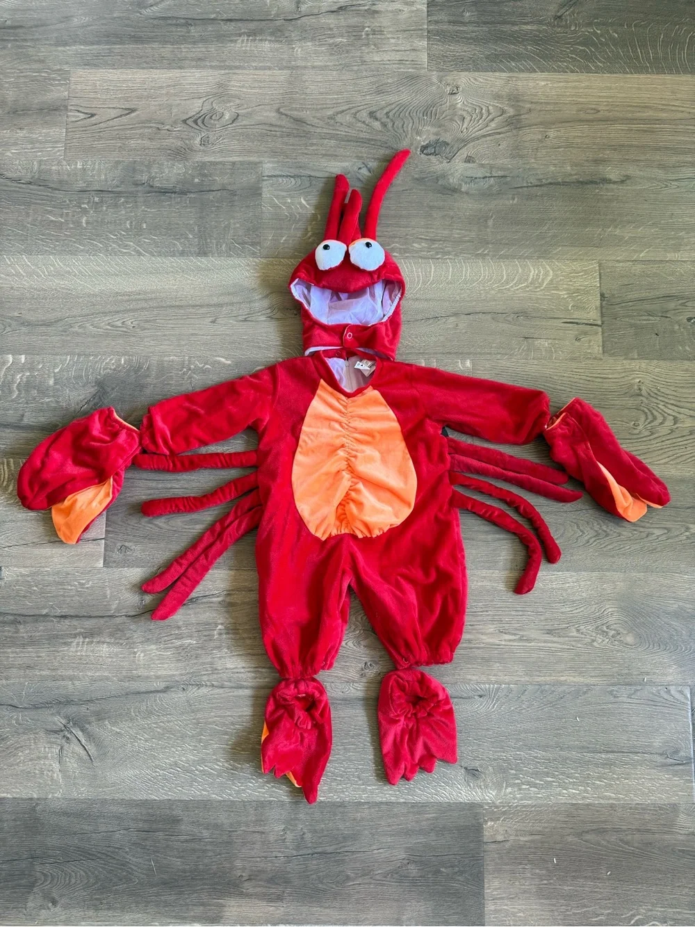 🦞 Adorable Toddler Lobster Halloween Costume – Estimated Size 3T 🦞